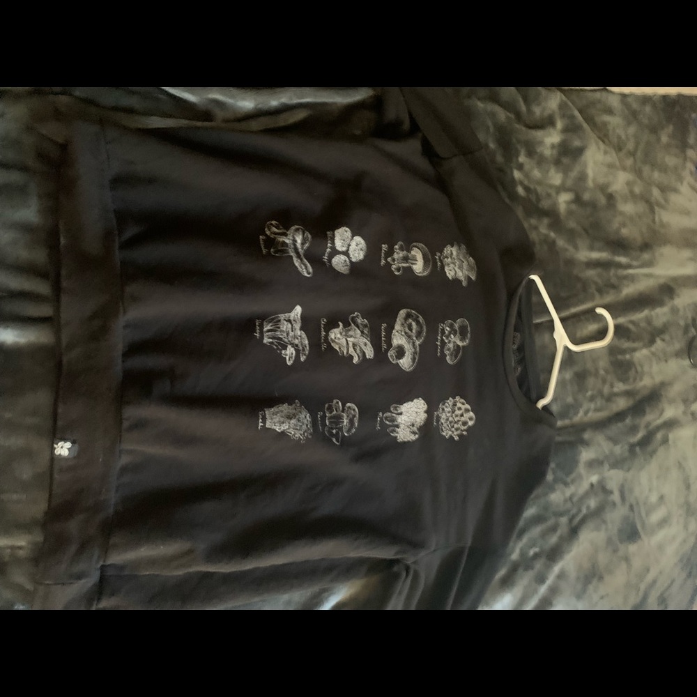 different types of mushrooms shirt black and white slay